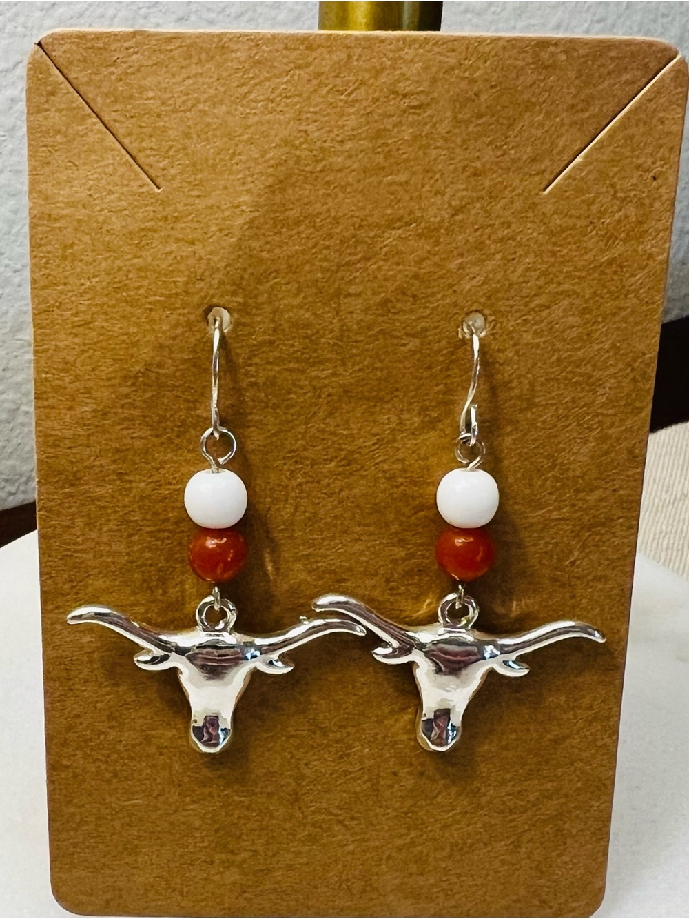 Texas Longhorn Dangle Earrings